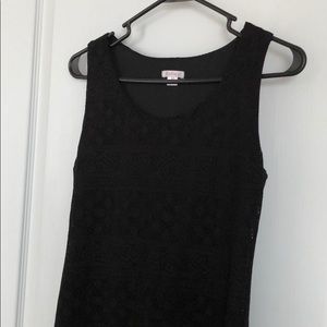 Black lace maxi dress